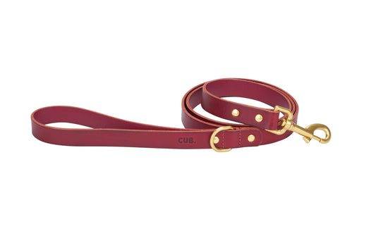 Leather Lead - Cherry